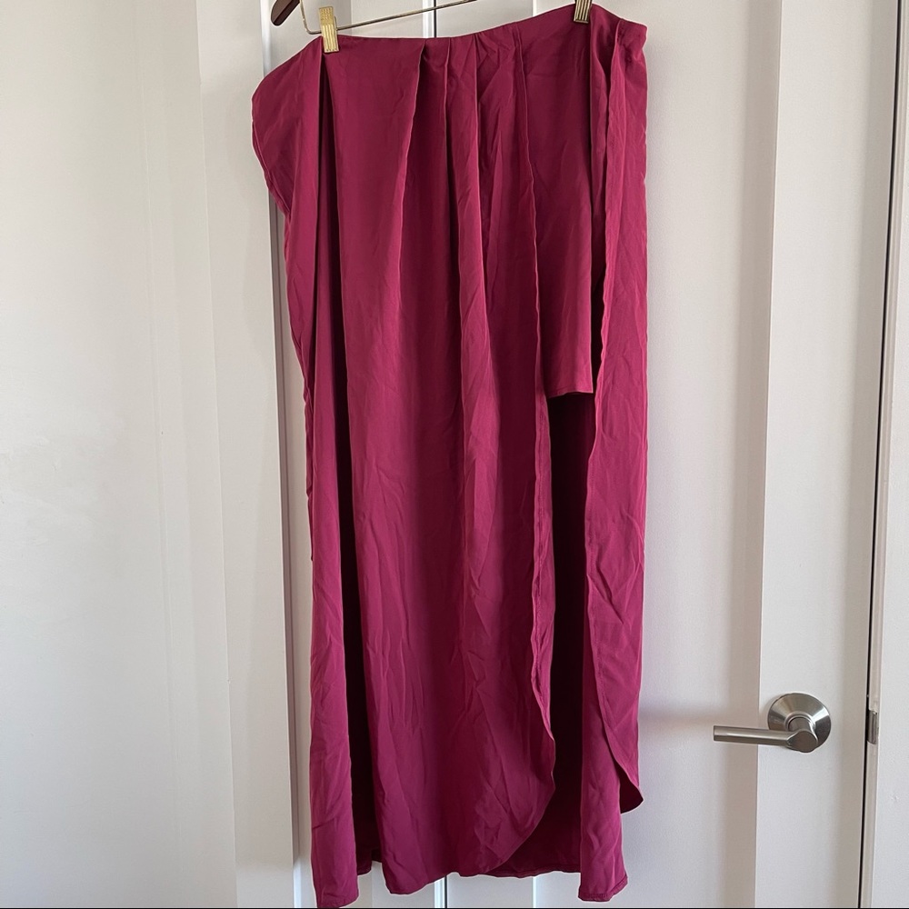Oxblood (Burgundy) maxi skirt with slit